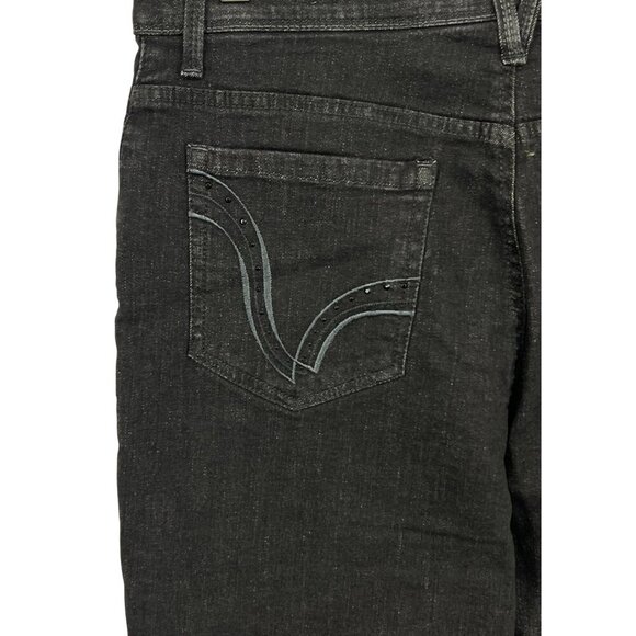 Gloria Vanderbilt Womens Perfect Fit Bootcut Jeans 10 Short Black Rinse NWT New - Picture 5 of 11